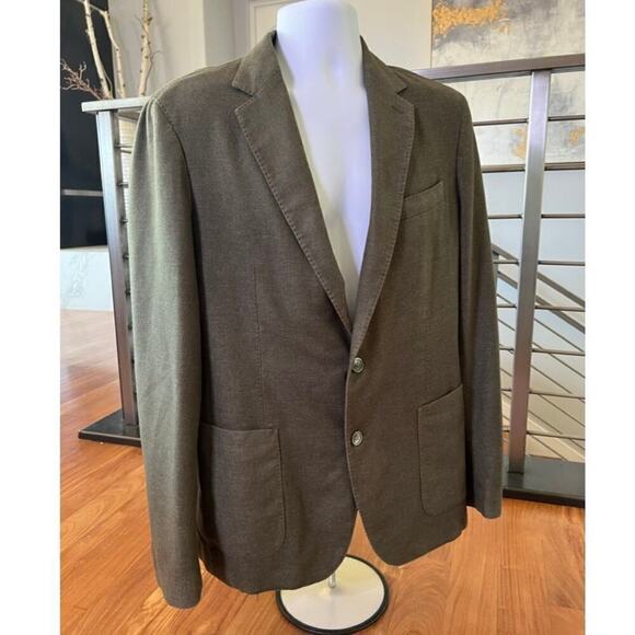 Hugo Boss Hanry Slim Fit Wool Blend Sport Coat in Olive Green - Picture 1 of 16
